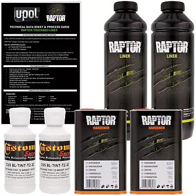 U-POL Raptor Tintable Bright White Spray-On Truck Bed Liner Coating 2 Liters • $129.99