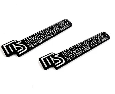 JDM MAZDASPEED Aluminum Black Badge Emblem Sticker Body/Side Car Decoration 2pc • $14.88