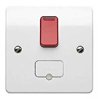 MK Logic Plus - K1060D1 WHI - 13a Swd Fused Connection Unit Red Rocker And Neon  • £9.50