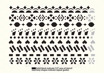 Border Lace Stencil Template Wedding Cake Paint Furniture Cardmaking TE150 • £4.99