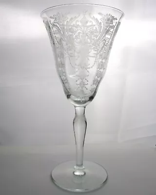 Morgantown Glass Milan Etched 16 Panel Optic Stemware Water Goblet(s) • $25