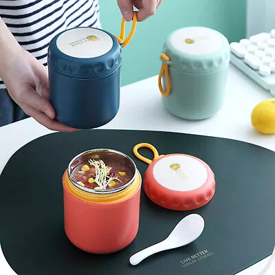 $12.83 • Buy Hot Food Flask Stainless Steel Lunch Box Thermos Vacuum Insulated Trave Food Jar