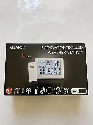 £18.99 • Buy Auriol Radio Controlled Weather Station In White