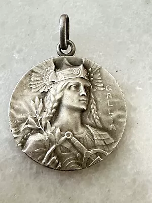 Medal Pendant French Marianne Gallia Vintage Argent 10.3 Grams 1.05”diameter • $95