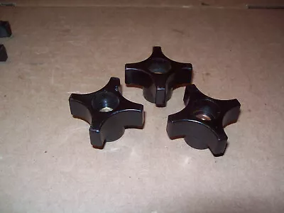 $5 • Buy Troy Bilt Lawn Chipper Vacuum 47282 Black Plastic Knobs 1/4 X 20 Set Of 3) GUC