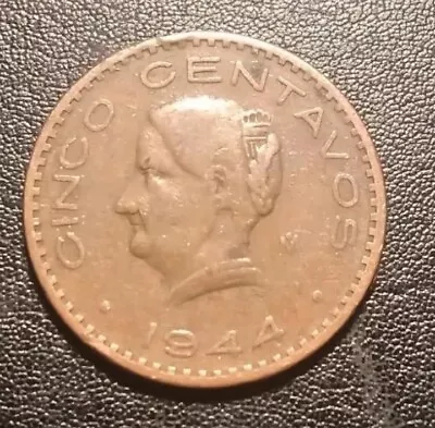 1944 Mexico Five Centavos Coin • $3