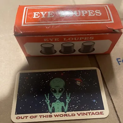 Vintage Set Of 3 Pocket Magnifier Eye Loupe In Original Box • $15