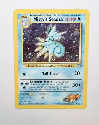 Pokémon TCG 2000 Misty's Seadra Gym Heroes 9/132 Holo Unlimited Holo Rare • $5.99