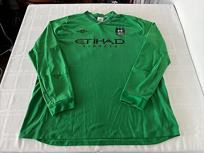 Manchester City Football Soccer Green Long Sleeve Shirt Umbro #96 Ts3 • $39.99