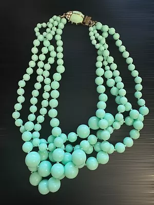 J. Crew RARE Multi Strand Beaded Necklace With Bug Closure 16  LONG • $25