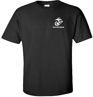 Marines T-Shirt EGA Crest Marine USMC Chest S-5X • $21.75