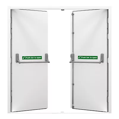 Double Fire Exit Door | Emergency Exit | Panic Escape Steel Security Metal Doors • £925.99