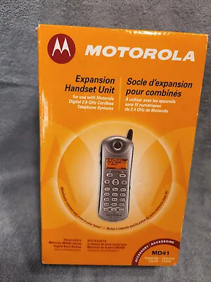 Motorola Expansion Handset Unit Model MD41 Titanium Color 2.4GHz New Open Box • $17.95