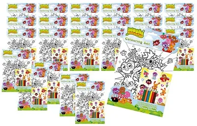 £19.99 • Buy 24 Moshi Monsters Colouring Sets Stickers Colouring Pencils Birthday Party Gifts