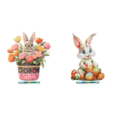 DIY Diamond Painting Desktop Ornaments Kit For Office Decor (Easter Egg Bunny) • £23.43