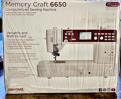 Janome Memory Craft 6650 Quilting And Sewing Machine - New In Box / Shrink Wrap • $1599.99