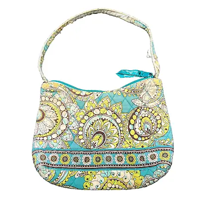 Vera Bradley Peacock Purse Handbag Retired Paisley Turquoise Yellow Brown • $6