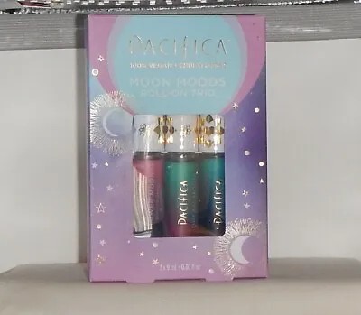 Pacifica Moon Moods Roll-on Trio Perfume: Flower Moon Dream Moon Silver Moon • $25