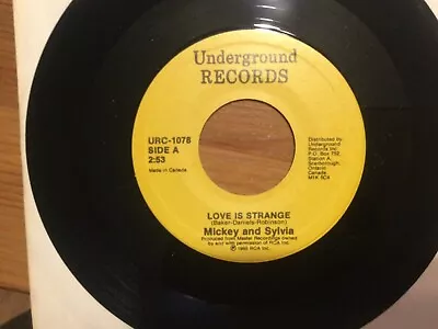 Mickey & Sylvia “Love Is Strange” 45 UNDERGROUND Reissue 60’s Pop HIT In NM • $4.05