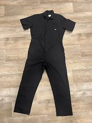 Dickies Mens Short Sleeve 33999BK  Work Wear Uniform Coveralls Size Large • $21