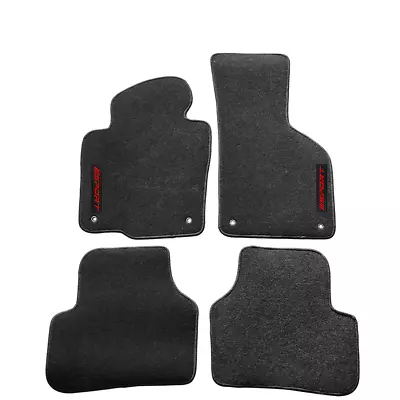 For 09-17 Volkswagen CC Sedan Black Car Floor Mat Carpets Nylon W/ Red Sport 4PC • $57.99