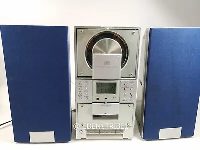 Vintage Stereo Micro System Home Accents 493106 Blue Speakers RARE • $159