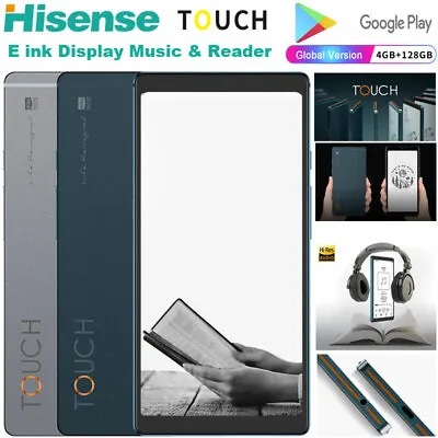 Hisense TOUCH HIFI Reader Music Player E Ink Screen Wifi Bluetooth Android 11.0 • £265.55