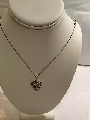 L@@K Sterling Silver Heart Pendant Necklace Italy • $12.99