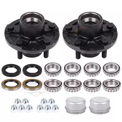 2000lbs 5 On 4.5 Trailer Idler Hub Kits 5 Lugs 5x4.5 Axle 1-1/16  Bearings • $68.99