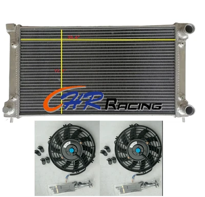 $176 • Buy Radiator+Fans For VW Golf GTI MK1 MK2 Scirocco Rabbit Caddy 1.6 1.8 8V 80-91 MT