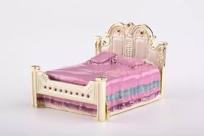 Faberge Bed Trinket Box Hand Made By Keren Kopal With Austrian Crystal • $52