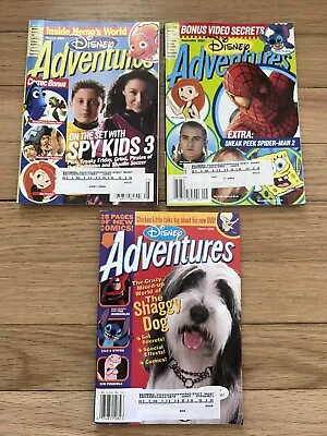 Lot Of 3 Disney Adventures Magazines 2003 & 2006 Kim Possible Lilo & Stitch • $15