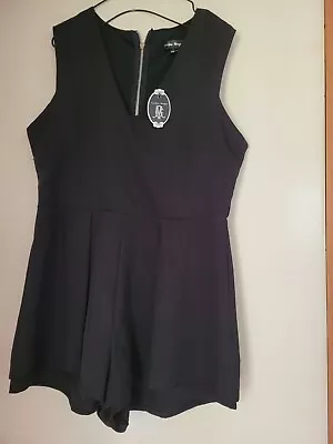 Caroline Morgan Jumpsuit Playsuit Black Size 14 New With Tag • $12