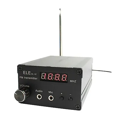EL-07 0.5W 5W Stereo FM Transmitter Wireless Audio Broadcast Radio Transmitter • $62.29