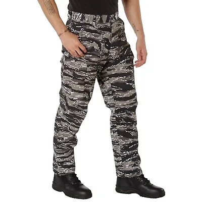 Men's Urban Tiger Stripe Camo BDU Pants - Military Tactical Uniform Style Pants • $39.99