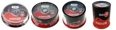 Maxell DVD-R 4.7GB 120min 16x Speed 10/25/50/100 Pack Spindle • £11.99