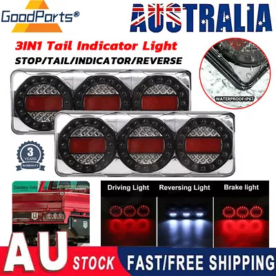 2x 90 LED Tail Lights 3 LED Combination Stop Tail Indicator Reverse Truck UTE AU • $178.99