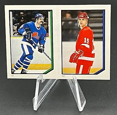 1986 O-Pee-Chee NHL Hockey Mini Sticker Steve Yzerman/Michel Goulet NM/MT • $2.75