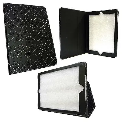 £9.99 • Buy Case For Apple Ipad Air Black Diamond Bling Glitter Pu Leather Cover