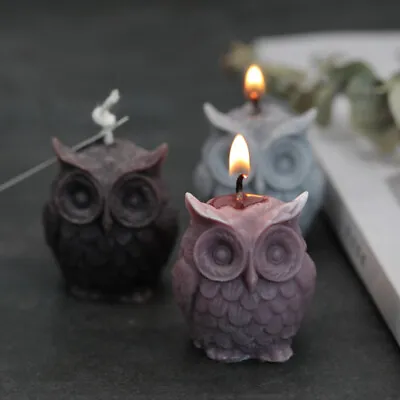£6.66 • Buy 3D Candle Molds Silicone Owl Soap Wax Resin Craft Candle Moulds DIY Making Molds