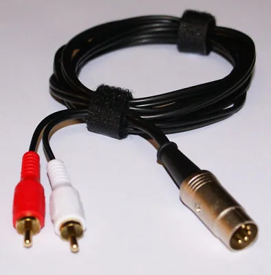 $12.99 • Buy Bang Olufsen Tandberg Quad Others 5 Pin Gold DIN To RCA Male Gold Cable 6ft NEW