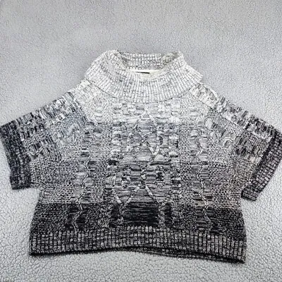 $5.99 • Buy White House Black Market Sweater Women's Medium Cowl Neck Ombre Cable Knit