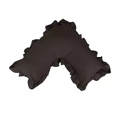 Artex Polyester Cotton V Shape Ruffle Pillowcase Mink • $15.96