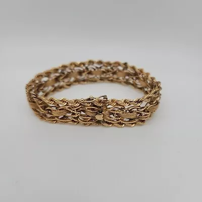 Vintage 14k Solid Yellow Gold Woven Wrap Braided Lady's Bracelet  Fast Shipping  • $3699.99