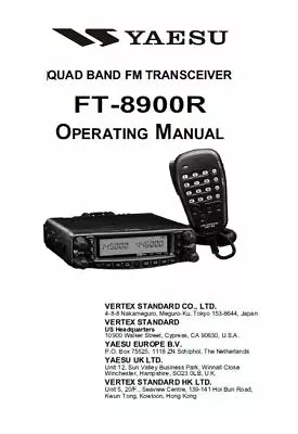 Highest Quality ~ Yaesu FT 8900R Operating Manual  • £19.95