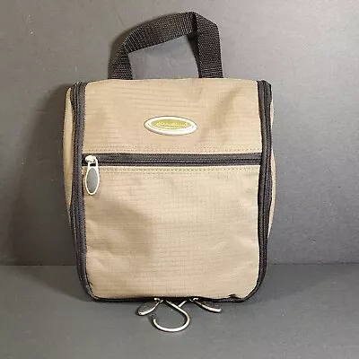 Eddie Bauer Toiletry Carrying Case - Hanging Travel Accessory Bag - Olive Green • $14.95