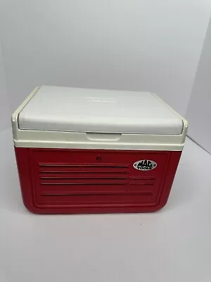 Vintage Coleman Mac Tools Flip Lid Red Personal Mini Cooler 5205 5QT Lunch Box • £31.80