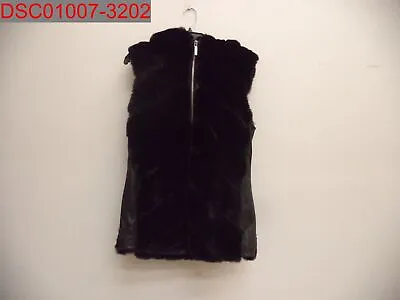 NWOT - Michael Kors Women's Black Faux Fur Hooded Vest Size M • $161.10