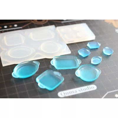 Mini Tray Jar DIY Silicone Mold Dollhouse Miniature Kitchen Dish Resin Casting • $2.03