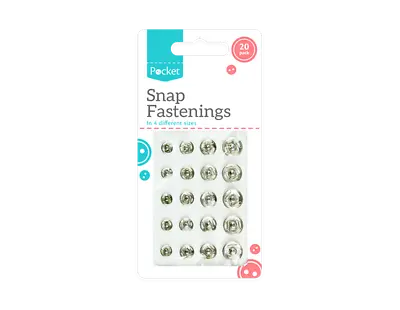Snap Fastenings 20 Pk Small-Large Press Studs Duvet Poppers Sew Clothing Button • £2.99